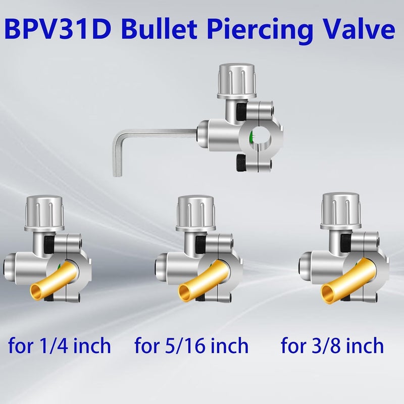 YTFSA طقم صمام تحويل تكييف الهواء، صمام ثقب الرصاص BPV31، طقم صمام خط التوصيل، طقم تحويل R12 إلى R134a مع غطاء غبار، طقم شحن تكييف الهواء لنظام التبريد HVAC R12 R22 R502 R134A - Image 4